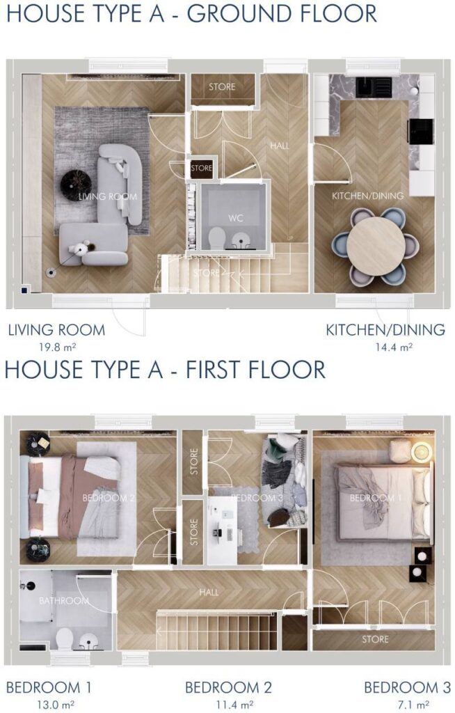 Type A Floor Plan G and 1st